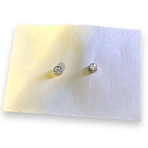 Faux Diamond Stud Earrings